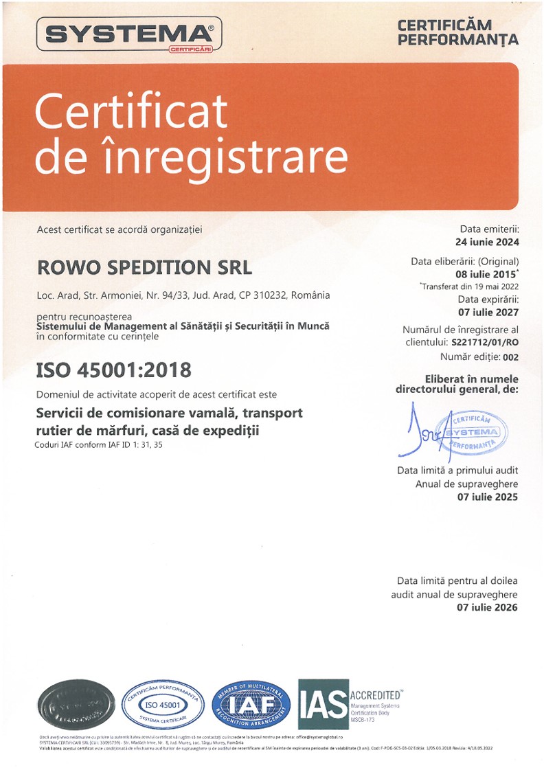 ISO 45001 2018